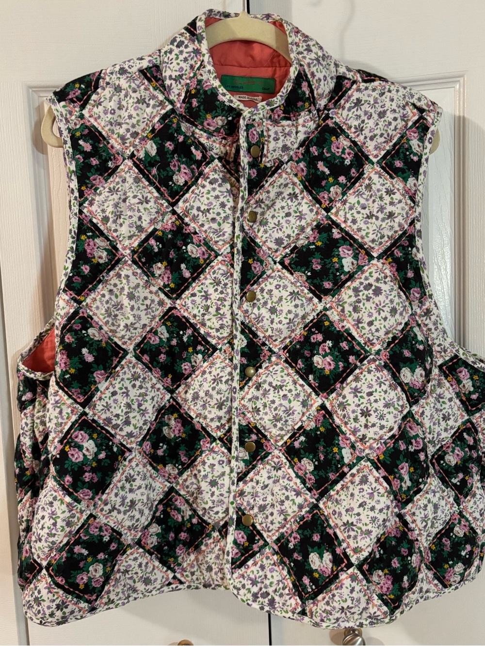 Clare V. Quilted Floral Patchwork Vest